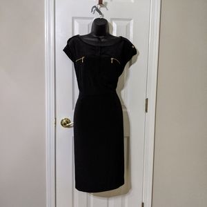 Worthington black side zipper dress
